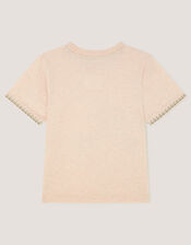 Embroidered Tiger T-Shirt, Cream (CREAM), large