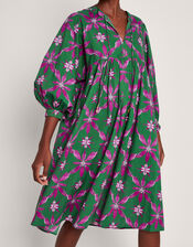 La Galeria Elefante Smock Dress, Green (GREEN), large