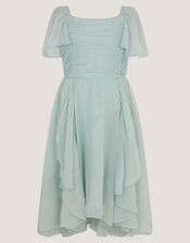 Joy Ruffle Chiffon Party Dress, Green (SAGE), large