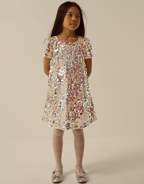 Zoe Rainbow Sequin Party Dress, Multi (MULTI), large