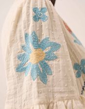 East Odeline Embroidered Dobby Maxi Dress, Ivory (IVORY), large