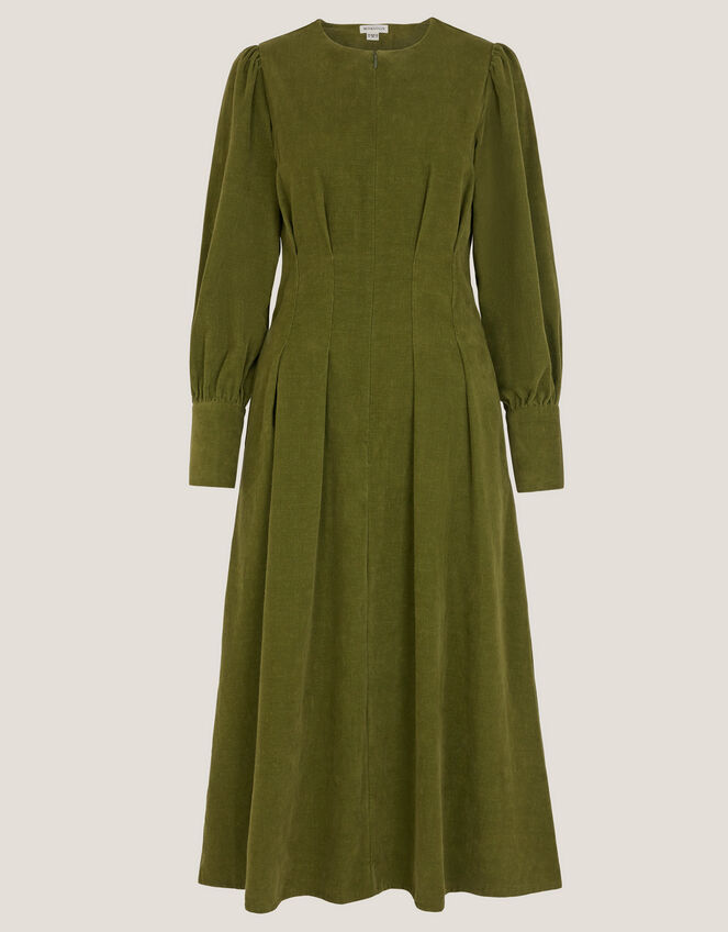 Morgan Blouson Fit & Flare Midi Dress, Green (GREEN), large