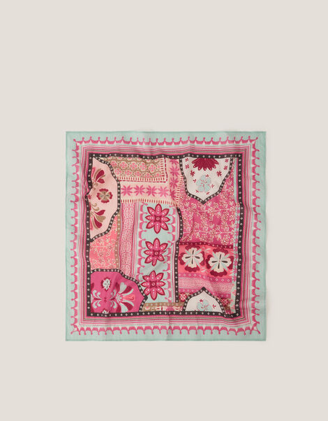 Patti Floral Square Cotton Scarf, , large