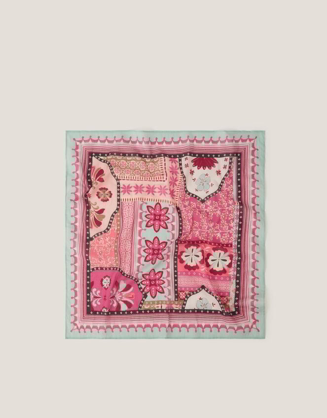Patti Floral Square Cotton Scarf, , large
