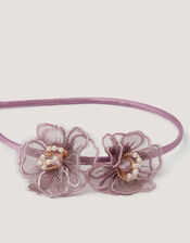Embellished Flower Headband, , large