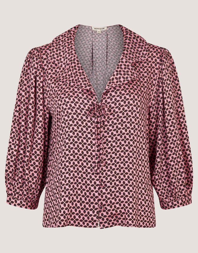 Netta Floral Print Blouse, Pink (PINK), large
