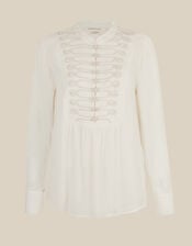 Pippa Military Top, Ivory (IVORY), large