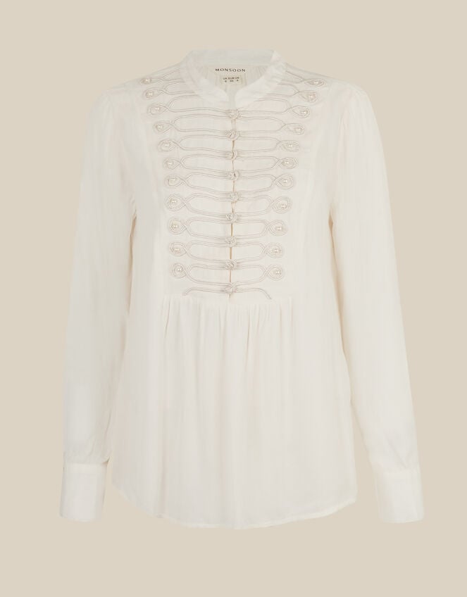 Pippa Military Top, Ivory (IVORY), large