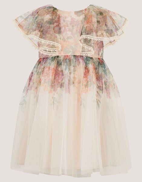 Baby Vintage Flower Tulle Party Dress, Multi (MULTI), large