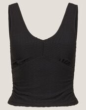 Alicia Rib Tankini Top, Black (BLACK), large