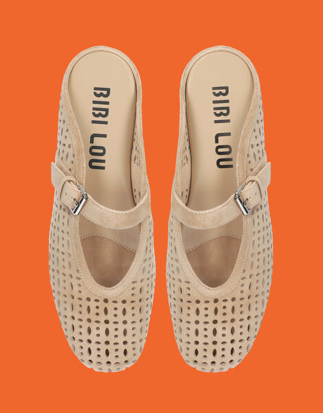 Bibi Lou Maia Suede Mule Flats, Camel (BEIGE), large