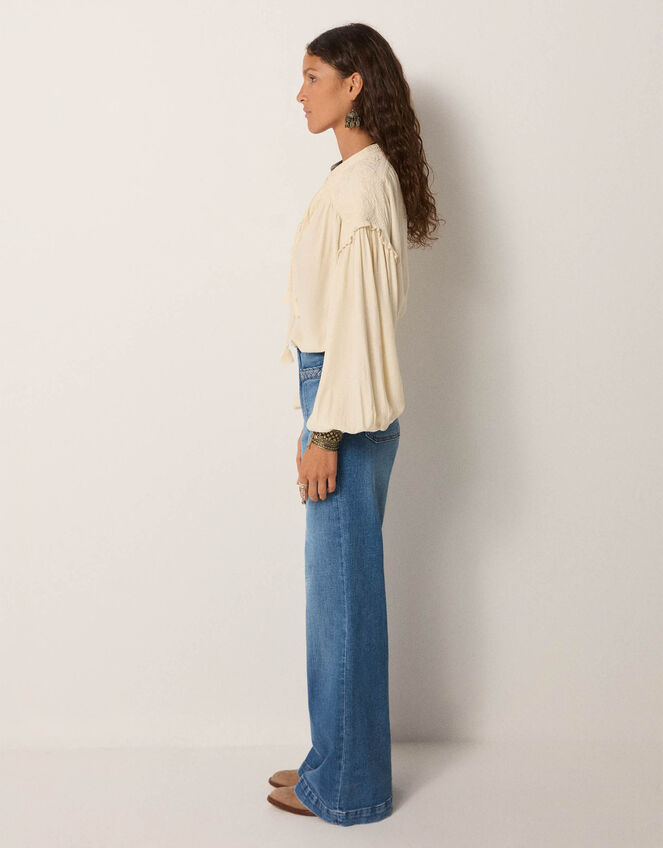 Maison Hotel Giuletta Wide Leg Jeans, Blue (BLUE), large