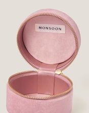 Floral Embroidered Initial Jewellery Box, Pink (PINK), large