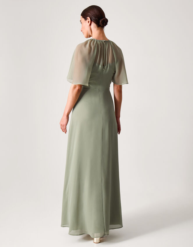 Mona Angel Sleeve Maxi Dress, Green (SAGE), large