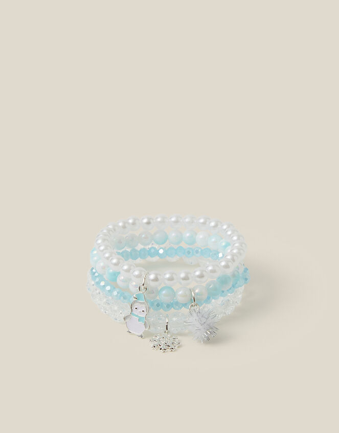 4-Pack Ombr&eacute; Snowflake Beaded Bracelets, , large