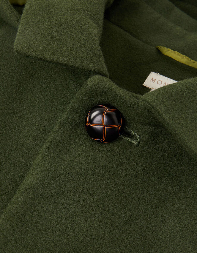 Hooded Collar Coat, Green (GREEN), large