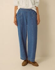 Harper Regular Wide Leg Jeans, Blue (DENIM BLUE), large