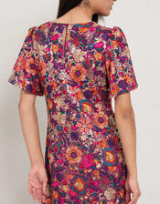 East Ishi Floral Embellished Midi Dress, Multi (MULTI), large
