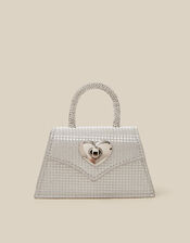 Mini Diamant&eacute; Heart Twistlock Bag, , large