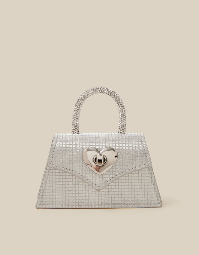 Mini Diamant&eacute; Heart Twistlock Bag, , large