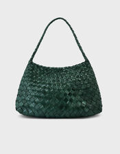 East Selina Woven Leather Shoulder Bag, , large