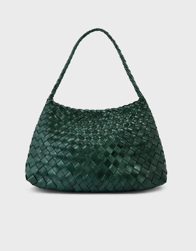 East Selina Woven Leather Shoulder Bag, , large