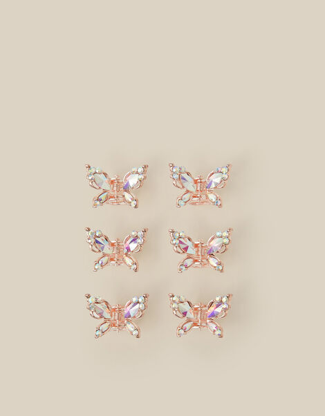 6-Pack Bridesmaid Butterfly Claw Clips, Pink (PINK), large