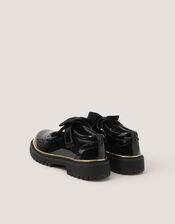 Patent Mary Jane Brogue School Shoes, Black (BLACK), large
