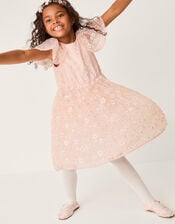 Latifa Floral Embellished Party Dress, Pink (PALE PINK), large