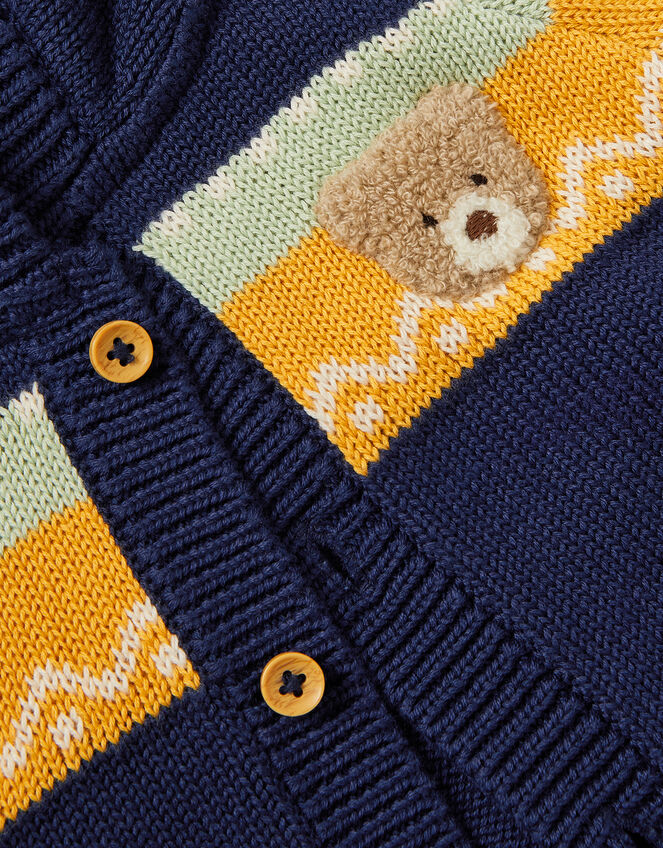 Newborn Benny Bear Knit Hoodie, Green (GREEN), large