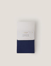 2-Pack Plain Tights, Blue (NAVY), large