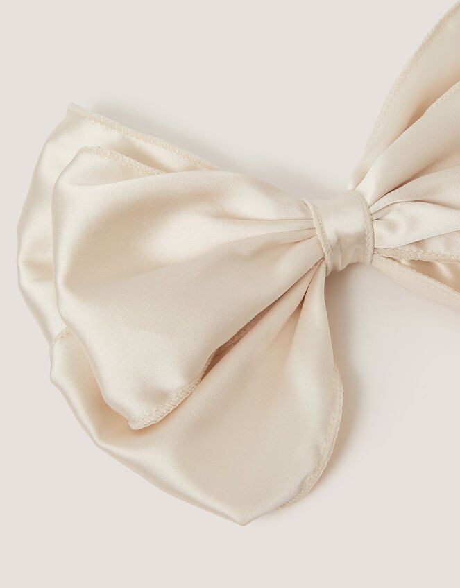 Satin Bow Hair Clip, , large