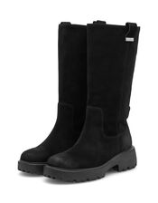 Woden Lea Suede Long Boots, Black (BLACK), large