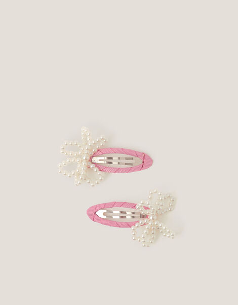 2-Pack Pearl Flower Hair Clips, , large