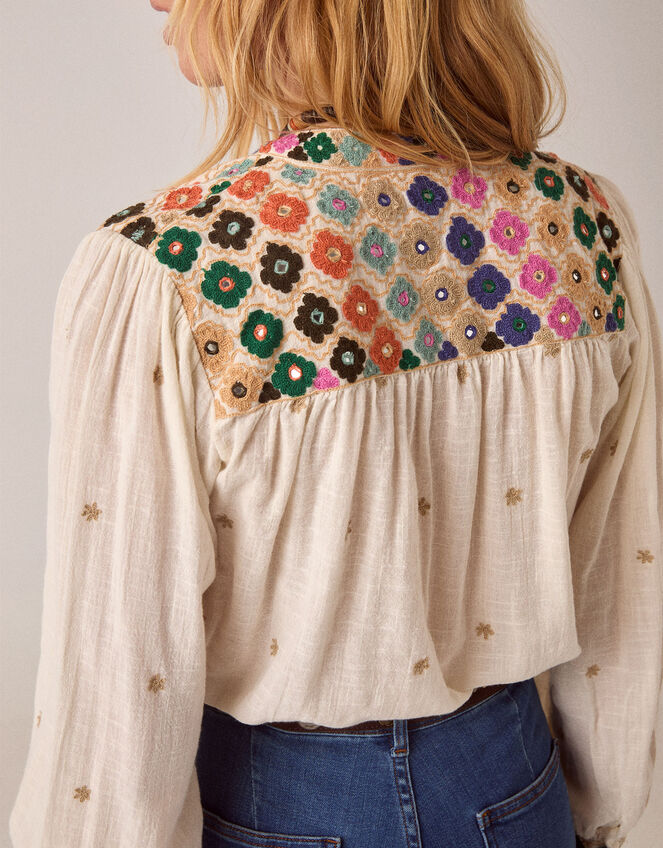 Maison Hotel Cleo Embroidered Blouse, White (OFF WHITE), large