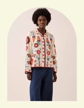 East Odeline Embroidered Dobby Jacket, Ivory (IVORY), large