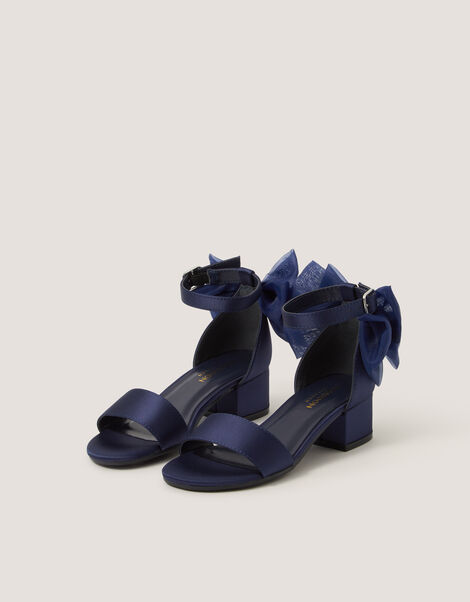 Two-Part Bow Heels, Blue (NAVY), large
