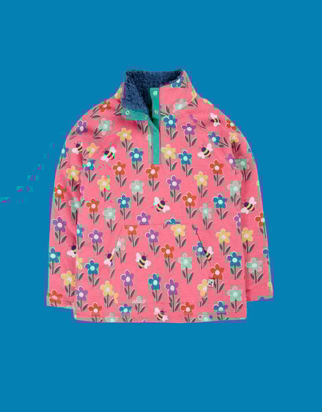 Frugi Floral Snuggle Fleece, Pink (PINK), large