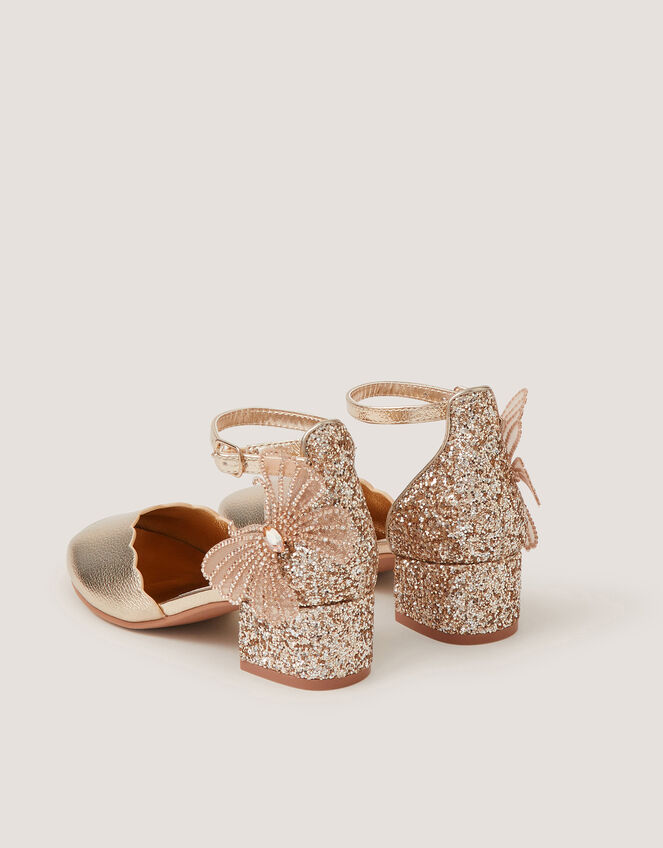 Butterfly Scallop Two Part Heels, Gold (GOLD), large