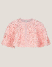 Rose Appliqu&eacute; Cape, Pink (PALE PINK), large