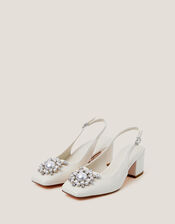 Wynn Pearl Slingback Heels, Ivory (IVORY), large