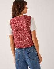 Felipa Floral Print Waistcoat, Red (RED), large