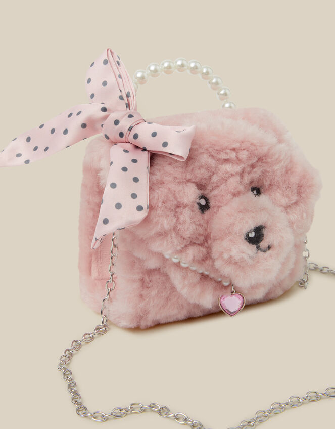 Fluffy Poodle Bow Bag, , large
