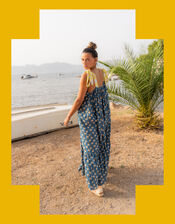 Pitusa Sleeveless Block Print Maxi Dress, , large