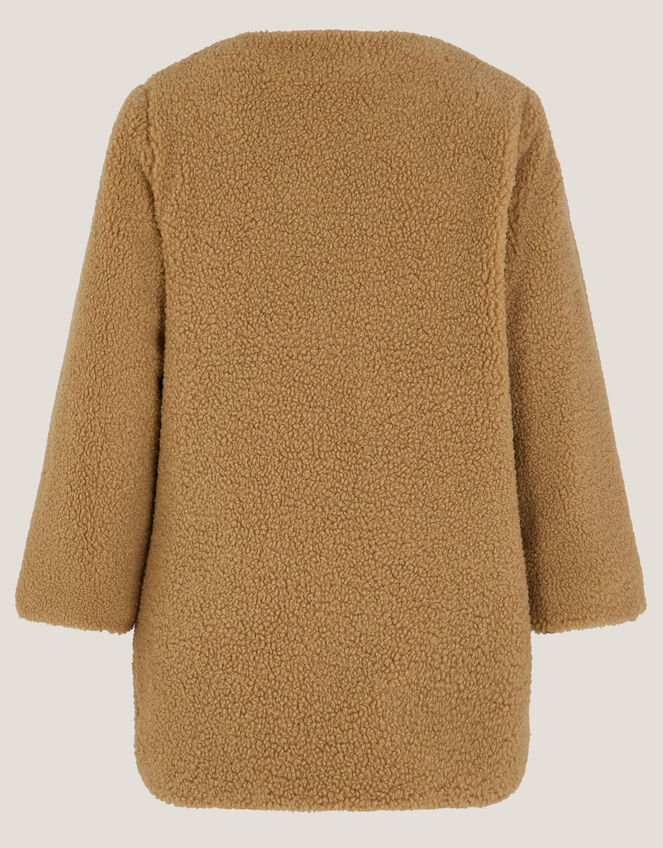 Faux Shearling Duffle Coat, Camel (CAMEL), large