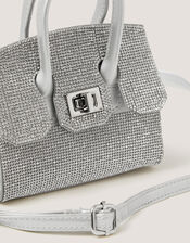Clara Rainbow Diamant&eacute; Bag, Silver (SILVER), large