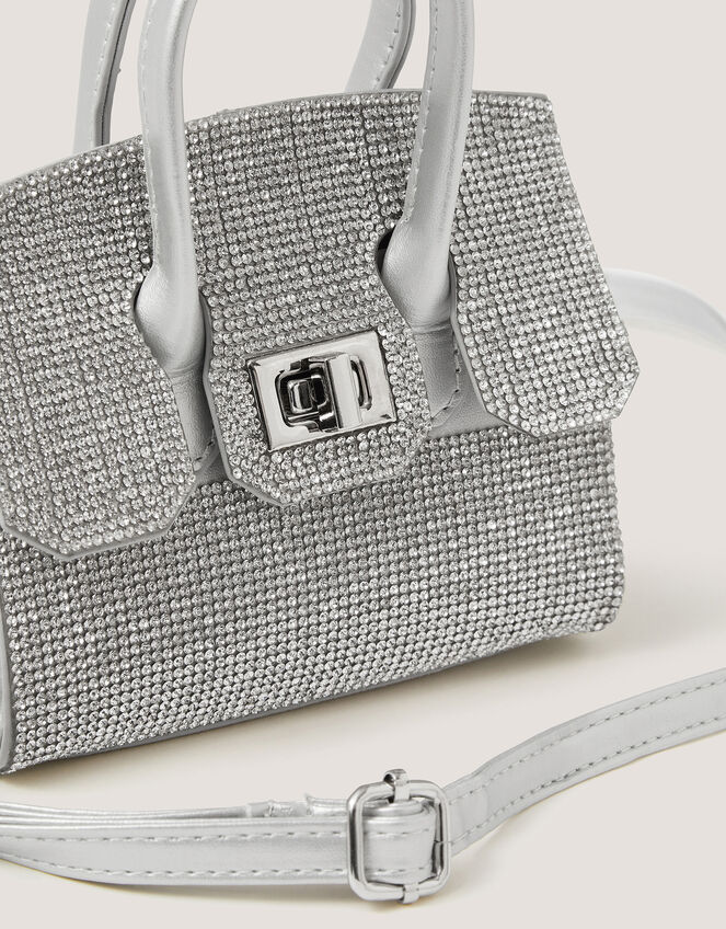 Clara Rainbow Diamant&eacute; Bag, Silver (SILVER), large