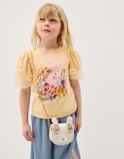 Bunny Graphic Appliqu&eacute; T-Shirt, Yellow (YELLOW), large