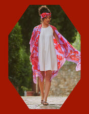 One Hundred Stars Willow Print Kimono, , large