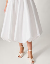 Mia Sleeveless Drop Waist Midi Wedding Dress, Ivory (IVORY), large